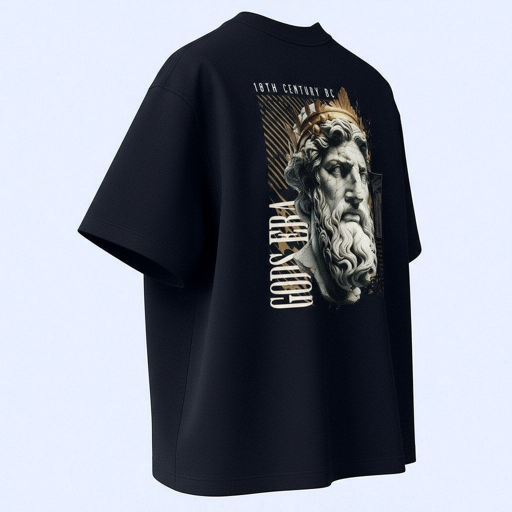 A Black Streetwear T-Shirt – Anxiety & Gods Era Graphic Design