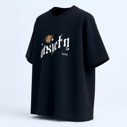 A Black Streetwear T-Shirt – Anxiety & Gods Era Graphic Design