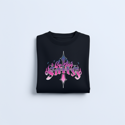 ZEBTION “Rebel & Saint” Oversized Streetwear T-Shirt – Bold Typography & Angelic Artwork